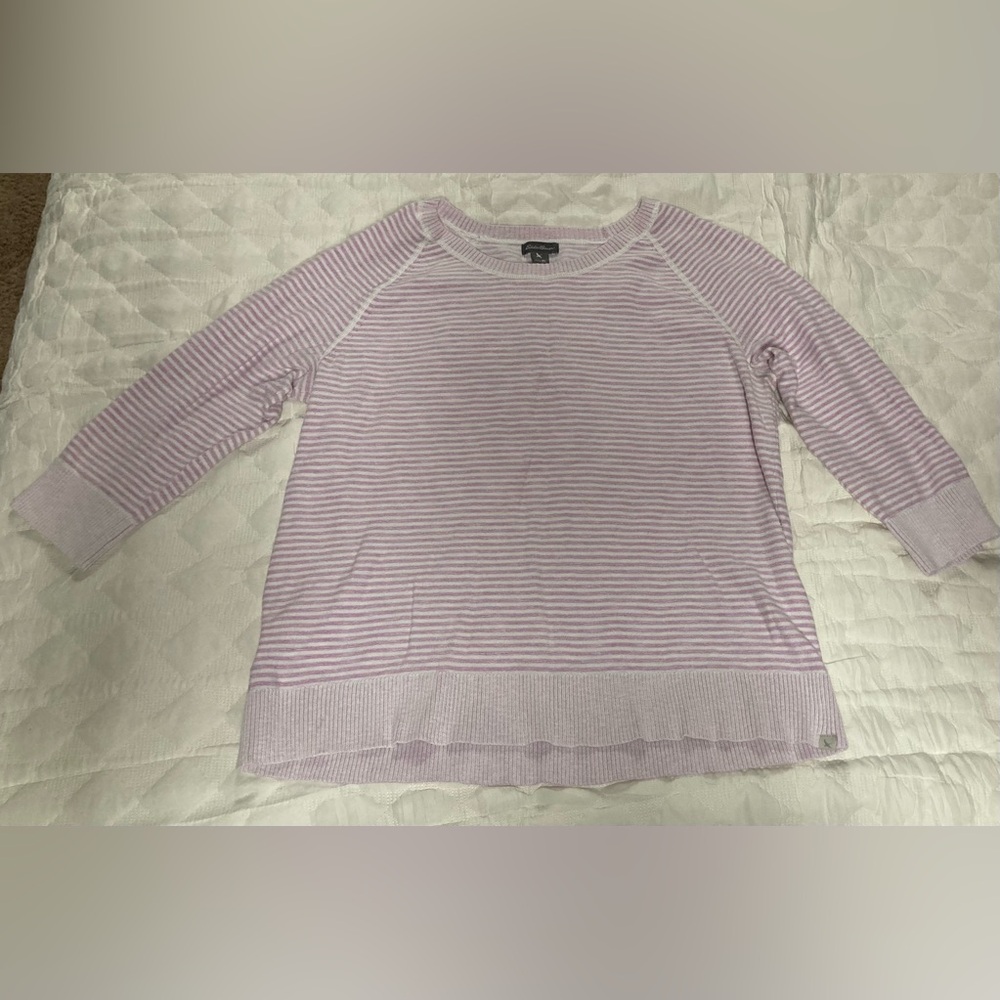 Eddie Bauer Women’s Purple Striped Sweater